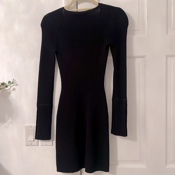 Laundry by Shelli Segal Black Ribbed Knit Sweater Dress XS - Picture 5 of 12
